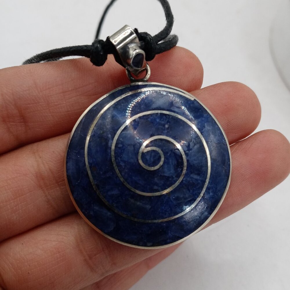 Unisex Adjustable Alpaca Natural Stone Sodalite Necklace View 4